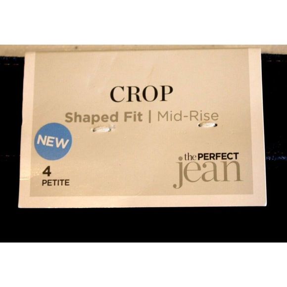 Christopher Banks Shaped Fit Mid Rise Crop Capri Jeans Size 4P Inseam 18" NWT - Picture 11 of 12